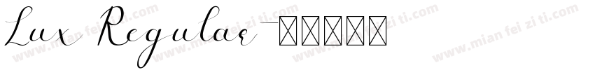Lux Regular字体转换